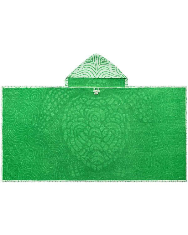 Swirl Turtle Hooded Kids Bath Towel