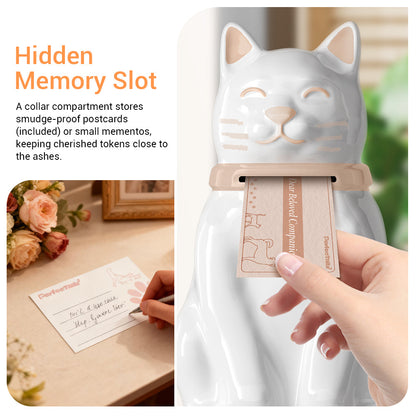 The Whisper Cabin of Love | A Gentle Cat Urn for Your Quietest Memories.