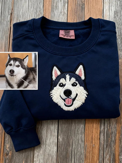 Custom embroidered pet portrait T-shirts/hoodies/sweatshirts