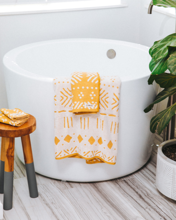 Adobe Mudcloth XL Bath Bundle Sunflower
