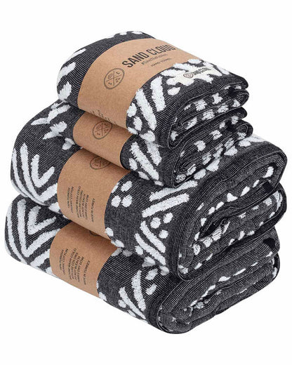 Adobe Mudcloth XL Bath Bundle Black