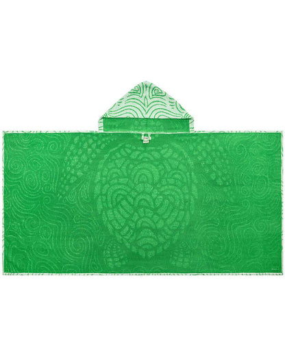 Swirl Turtle Hooded Kids Bath Towel