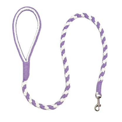 Purple & White | Handmade Rope Dog Leash