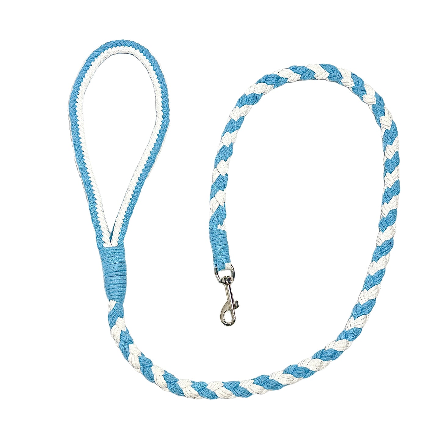 Blue & White | Handmade Rope Dog Leash