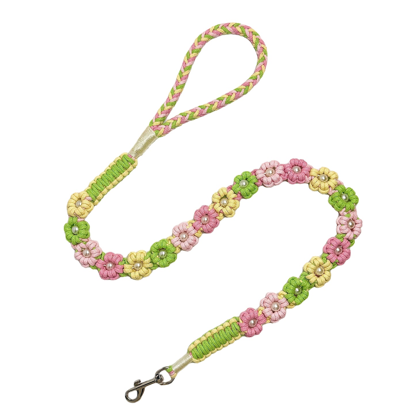 Warm Spring Mix | 25-Flower Handwoven Decorative Dog Leash