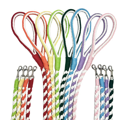 Orange & White | Handmade Rope Dog Leash