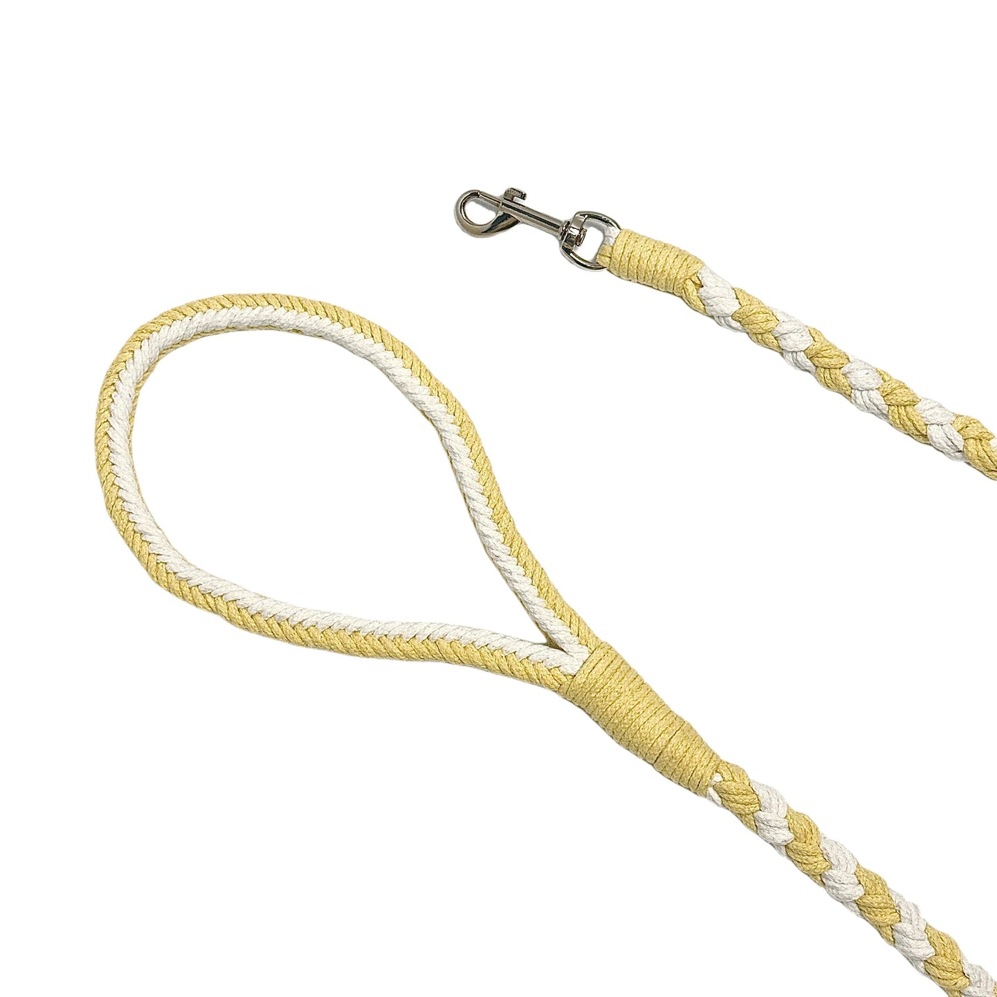 Yellow & White | Handmade Rope Dog Leash