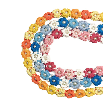 Warm Spring Mix | 25-Flower Handwoven Decorative Dog Leash