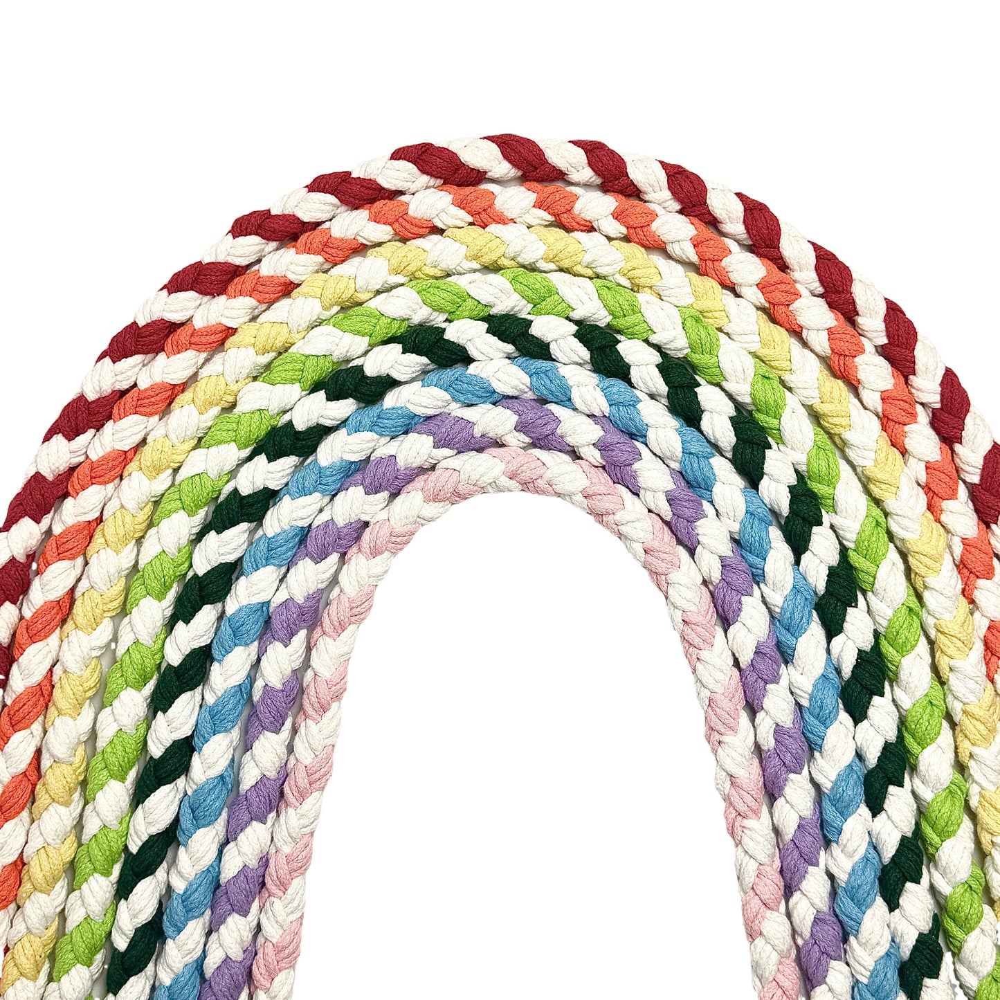 Pink & White | Handmade Rope Dog Leash