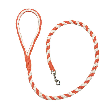 Orange & White | Handmade Rope Dog Leash