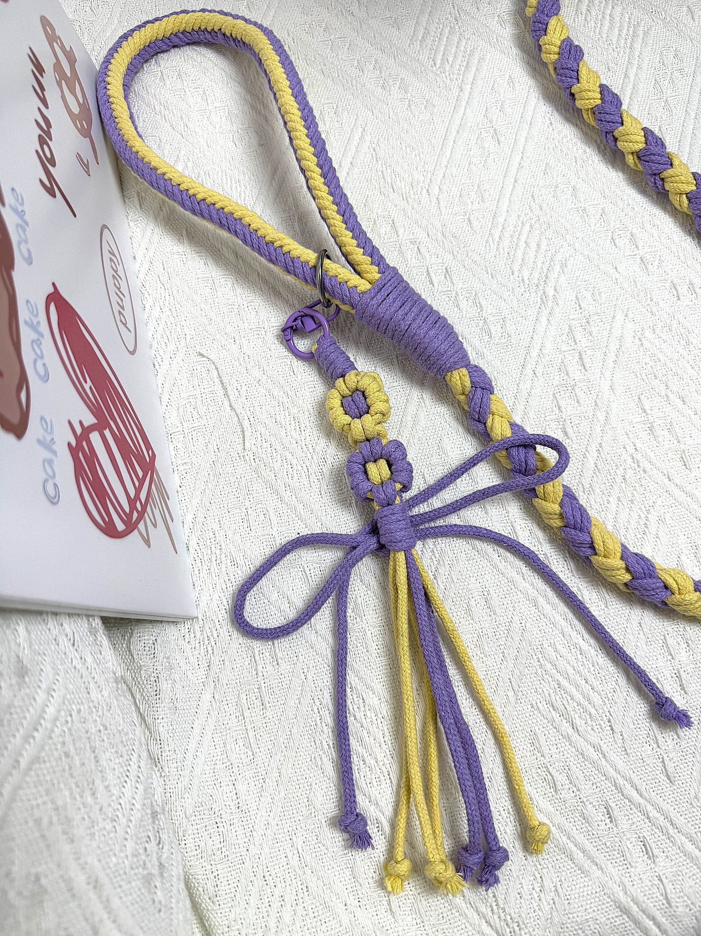 Purple & Yellow | Handmade Rope Dog Leash