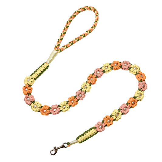 Flower Field | 25-Flower Handwoven Decorative Dog Leash